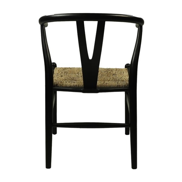 Črni mahagonijev jedilni stol Wishbone - HSM collection-image-3