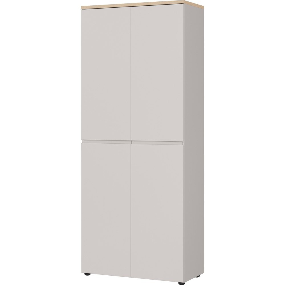 Kremno bela omara v mat dekorju 80x197x40 cm Lissabon