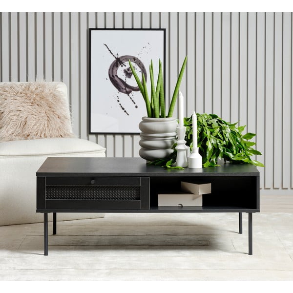 Črna mizica 60x110 cm Pensacola – Unique Furniture-image-1