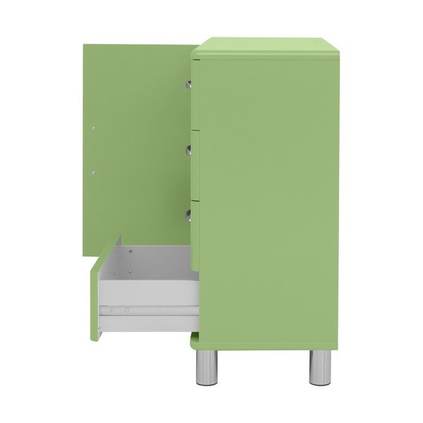 Zelena nizka komoda 98x92 cm Malibu - Tenzo-image-3