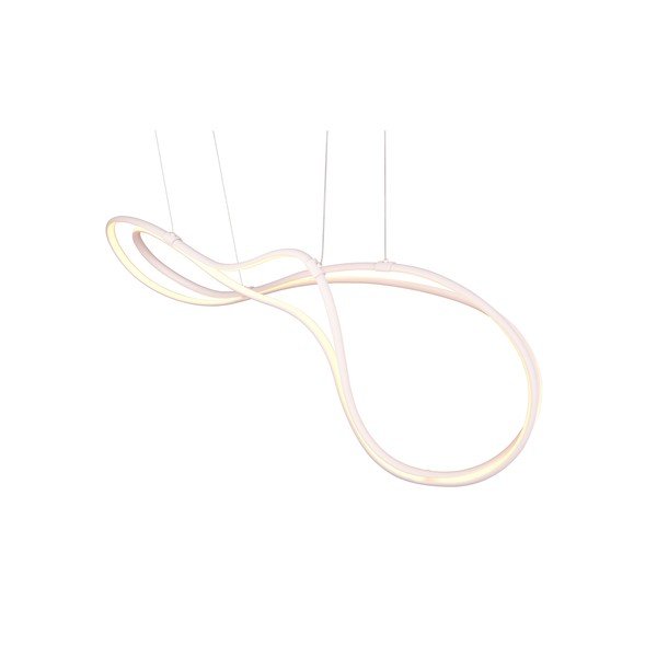 Bela LED viseča svetilka s kovinskim senčnikom Nala – Trio Select-image-2