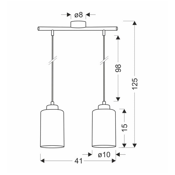 Črna viseča svetilka s steklenim senčnikom ø 10 cm Aspra – Candellux Lighting-image-2