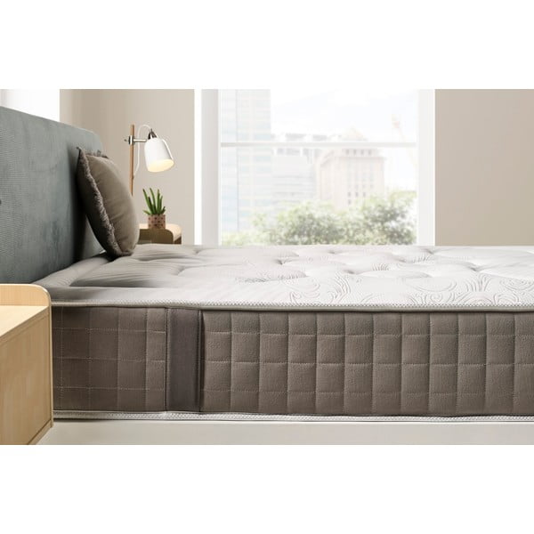 Trda/srednje trda obojestranska termoregulacijska vzmetnica iz pene 200x200 cm HEXAFLEX GEL – Moonia-image-1