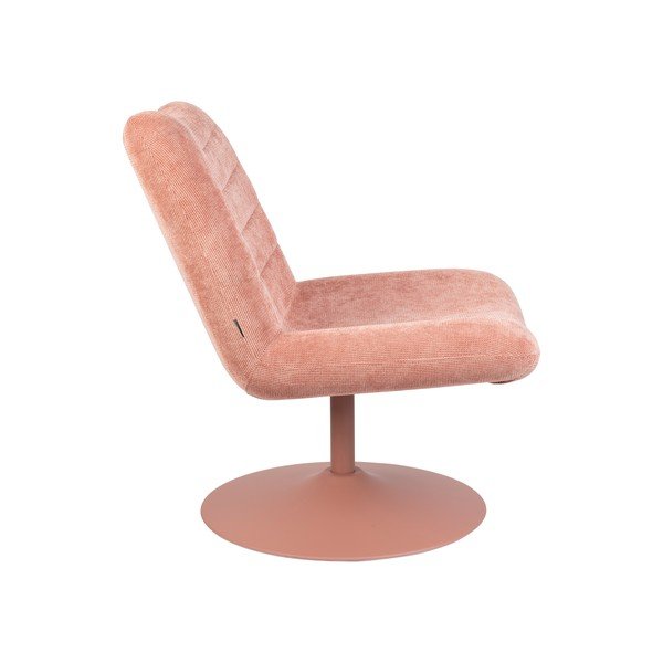 Rožnat žameten fotelj Bubba – Zuiver-image-3