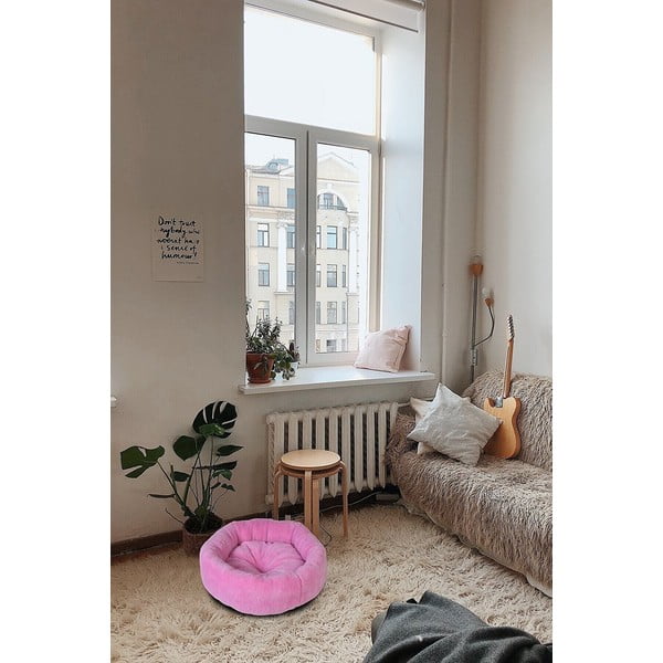 Rožnata postelja iz flisa Bagel - Lydia&Co-image-1