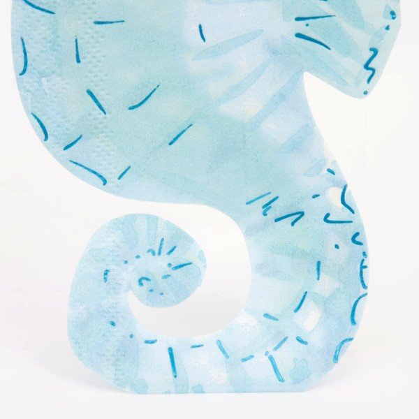 Papirnati prtički v kompletu 16 ks Seahorse – Meri Meri-image-4