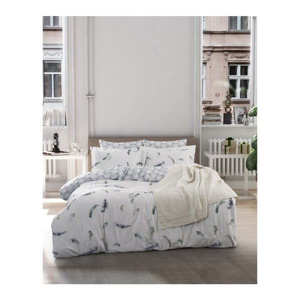 Ranforce bombažna posteljnina z rjuho za zakonsko posteljo Paradise, 200 x 220 cm