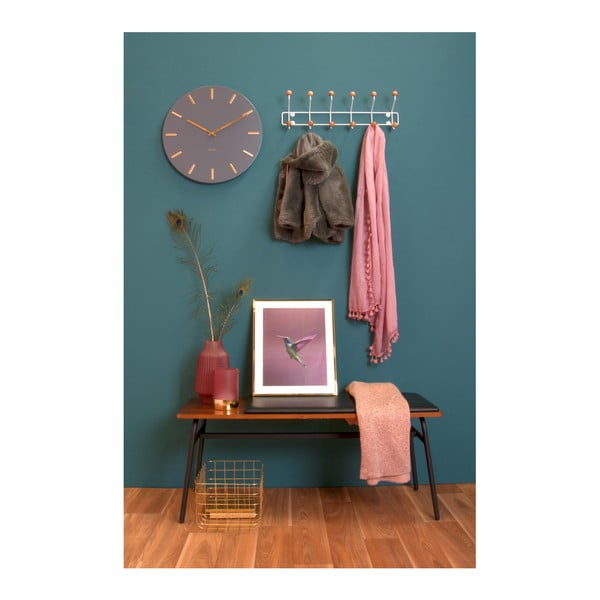 Siva stenska ura Karlsson Charm-image-1