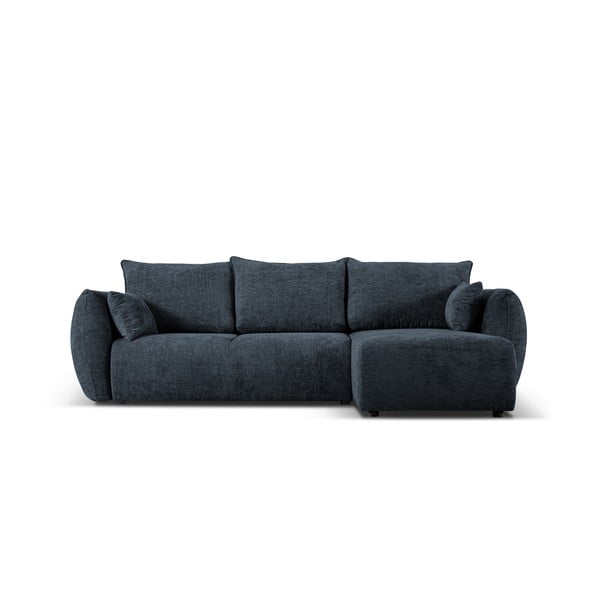 Temno modra kotna sedežna garnitura (desni kot) Matera – Cosmopolitan Design