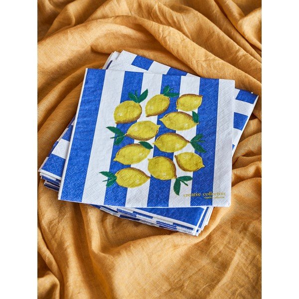 Papirnati prtički v kompletu 20 ks 33x33 cm Limone – Bloomingville-image-2