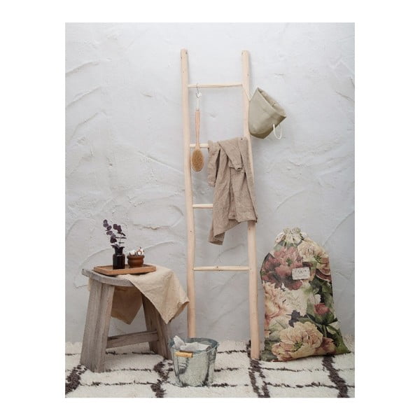 Vreča za perilo z deležem lana Really Nice Things Bag Spring Flowers, višina 75 cm-image-1