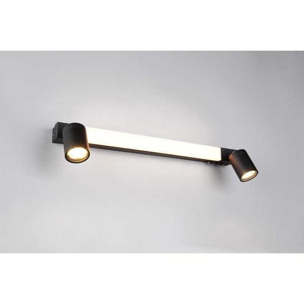 Mat črna LED stenska svetilka Enrico – Trio-image-3