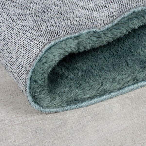Modrozeleno sintetično krzno 160x230 cm Faroe Wool Look Fur – Flair Rugs-image-2