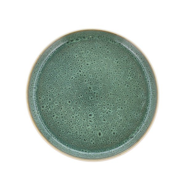 Belo-zelen desertni krožnik iz kamenine ø 21 cm Gastro White/Green – Bitz