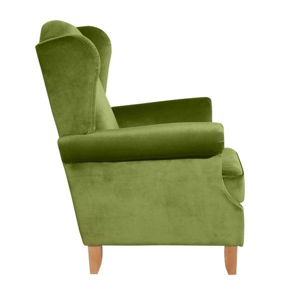 Zelen žametni fotelj Max Winzer Verita Velvet-image-2
