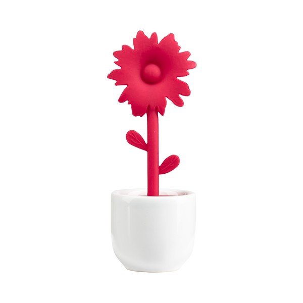 Čajno cedilo s stojalom Red Flower