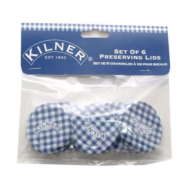 Komplet 6 pokrovov za kozarce Kilner, 6 x 70 mm