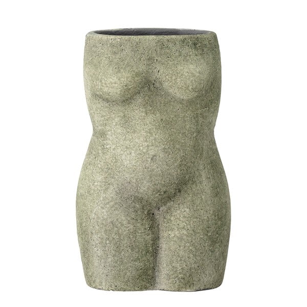 Sivo-zelena vaza Bloomingville Emeli, višina 16 cm