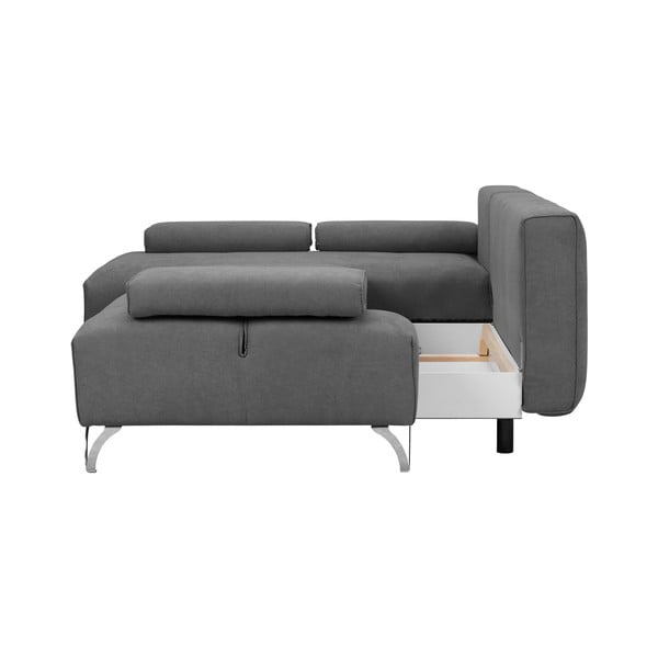Svetlo siva kotna raztegljiva sedežna garnitura Windsor & Co Sofas Virgo, desni kot-image-4