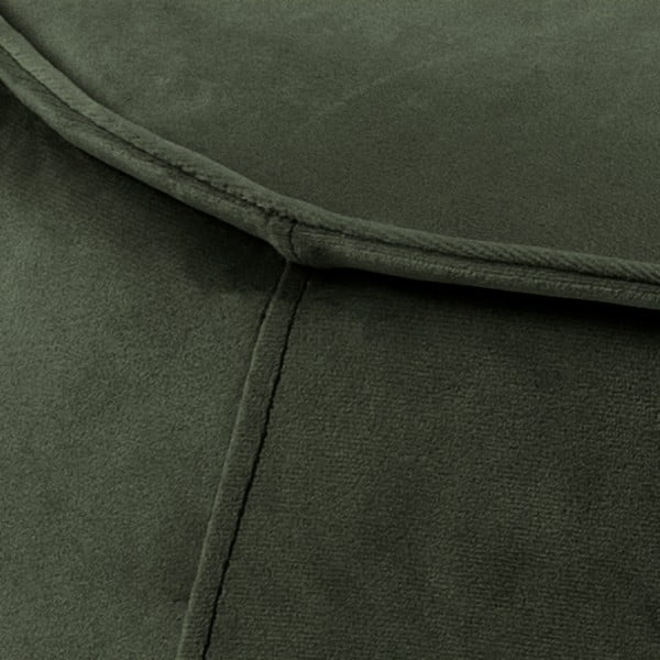 Temno zelen žameten tabure Actona Mie, ⌀ 60 cm-image-1