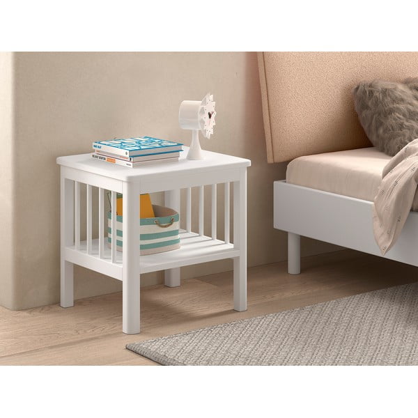 Bela otroška nočna omarica iz masivne bukve Forrest – Vipack-image-1