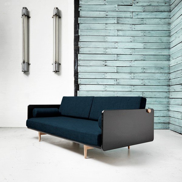 Variabilni kavč Karup Deva Black/Raw Oak/Deep Blue-image-1