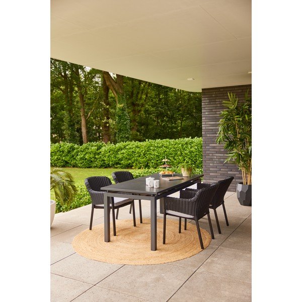 Črn plastičen vrtni stol Cairo – Hartman-image-1