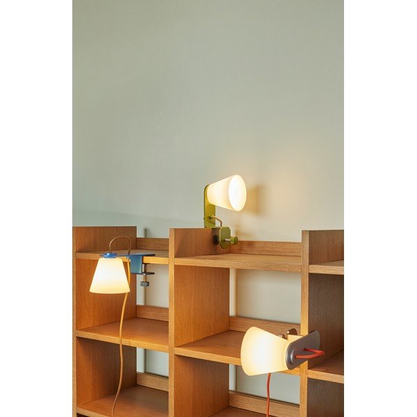 Modra namizna svetilka s steklenim senčilom (višina 23 cm) Lure – Hübsch-image-1