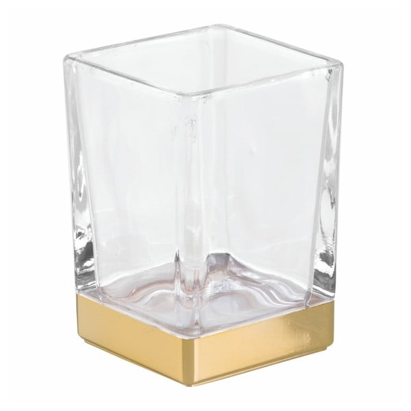 Steklena kopalniška skodelica z zlatimi detajli InterDesign