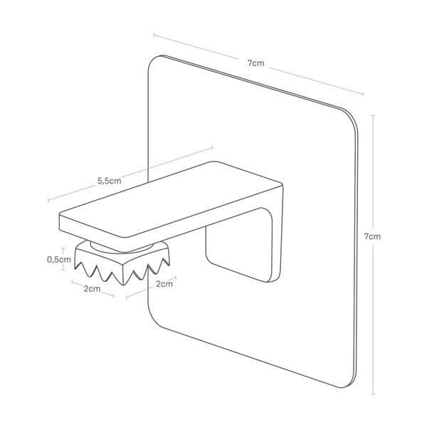 Črno plastično magnetno držalo za milo z namestitvijo brez vrtanja Film Hook – YAMAZAKI-image-4