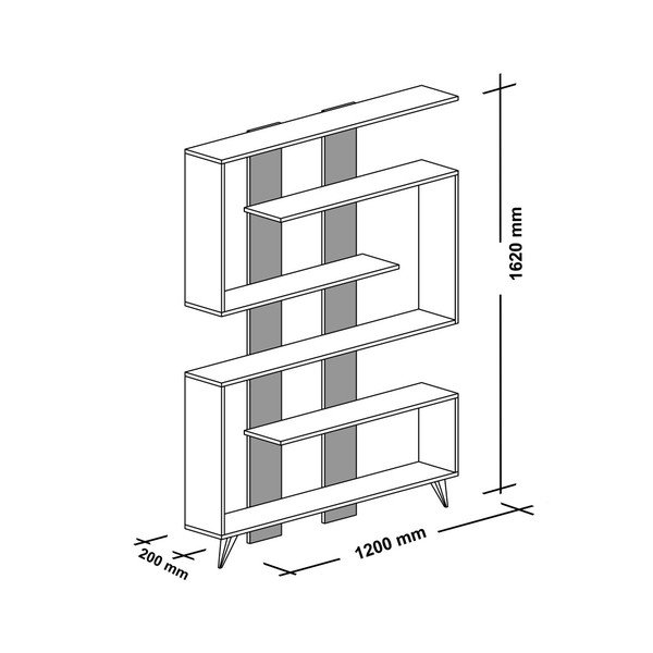 Bela knjižna omara Rain-image-1