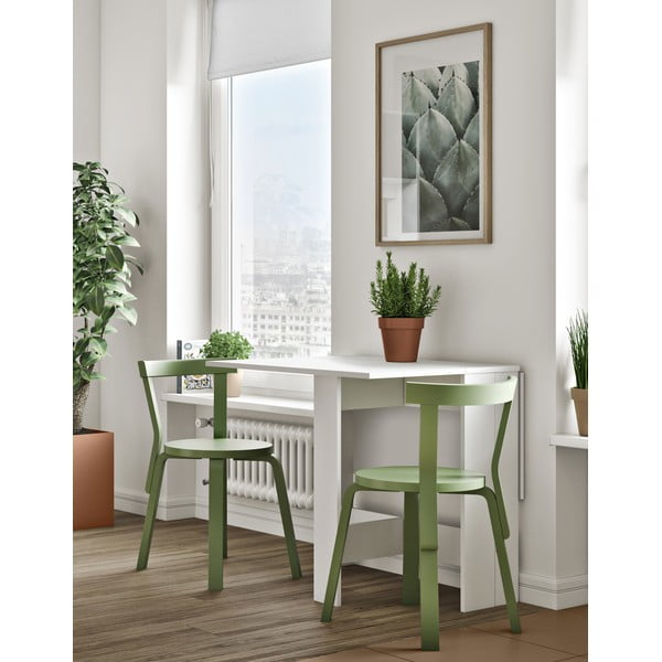 Raztegljiva jedilna miza z belo mizno ploščo 76x28 cm Papillon – TemaHome-image-1