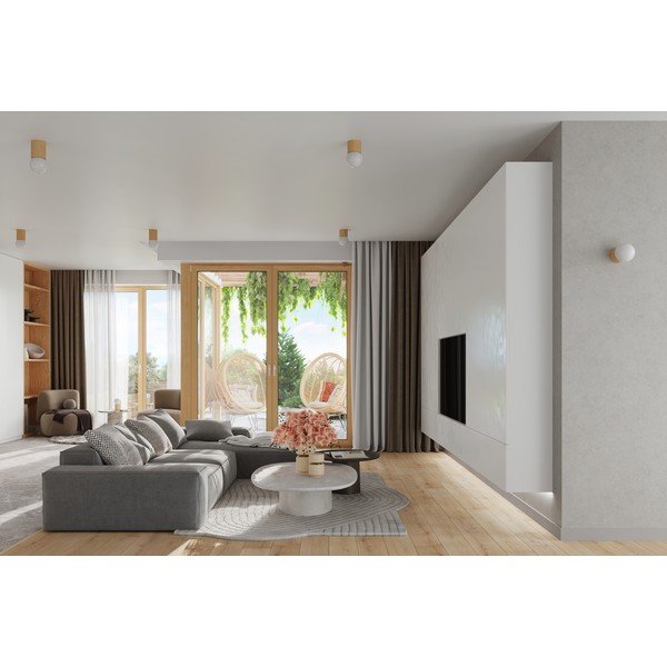 Stropna svetilka s steklenim senčilom v beli in naravni barvi ø 12 cm Surtur – Sollux-image-4