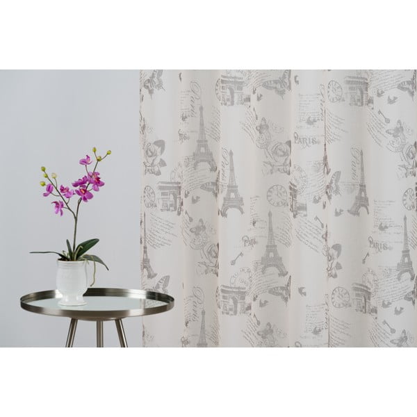 Bež prosojna zavesa 140x245 cm Defence – Mendola Fabrics-image-3