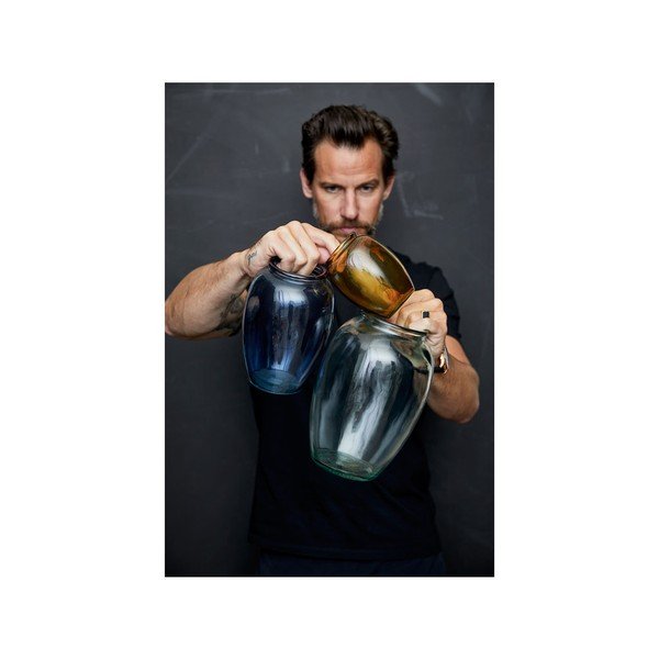 Vaza iz modrega stekla Bitz Kusintha, ø 14 cm-image-2