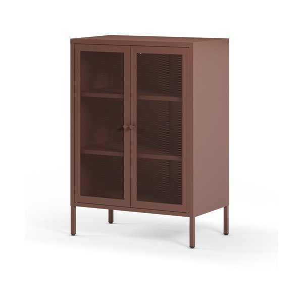 Bordo rdeča kovinska omarica 70x100x40 cm Fayna – Marckeric-image-3