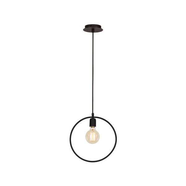 Črna viseča svetilka Homemania Decor Round-image-1