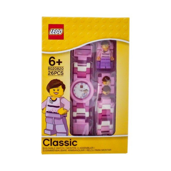 Otroška roza ura s figurico LEGO® Classic-image-4
