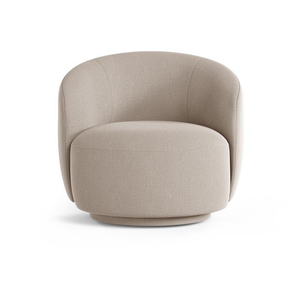 Svetlo rjav vrtljiv fotelj iz šenilje Letizia – Micadoni -image-1