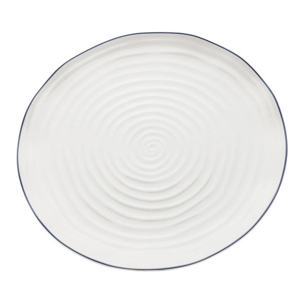 Bel porcelanski krožnik Kare Design Swirl, Ø 31 cm