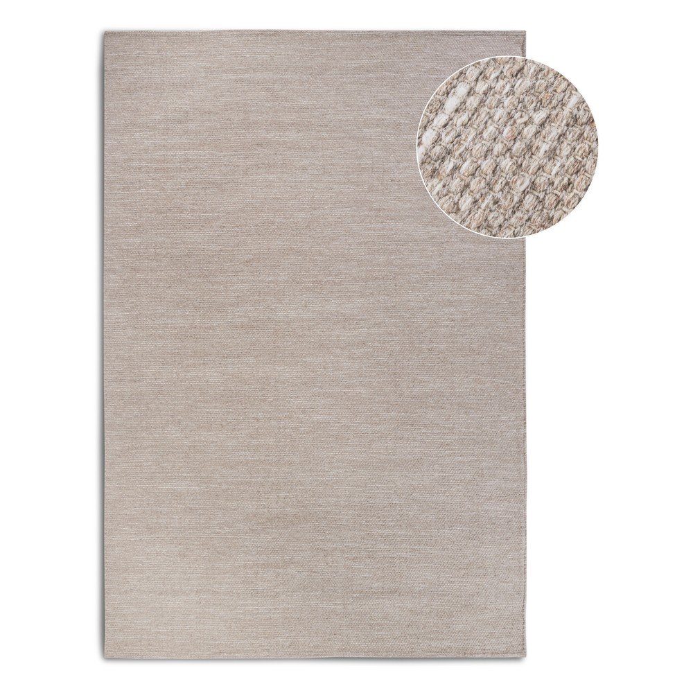 Ročno tkana preproga iz mešanice volne Pradesh Linen White