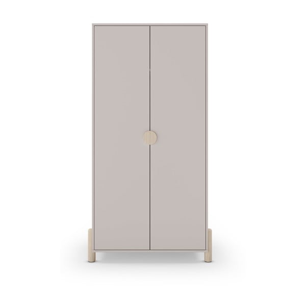 Kremno bela otroška garderobna omara iz masivnega bora 93x180 cm Enola – Marckeric