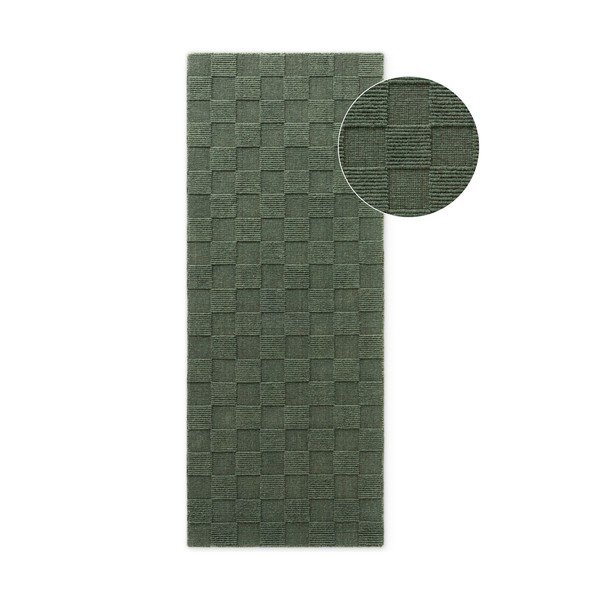 Temno zelen ročno tkan volnen tekač 80x200 cm Scala – Villeroy&Boch