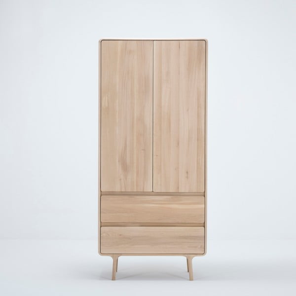 Masivna hrastova omara z 2 predaloma Gazzda Fawn-image-3