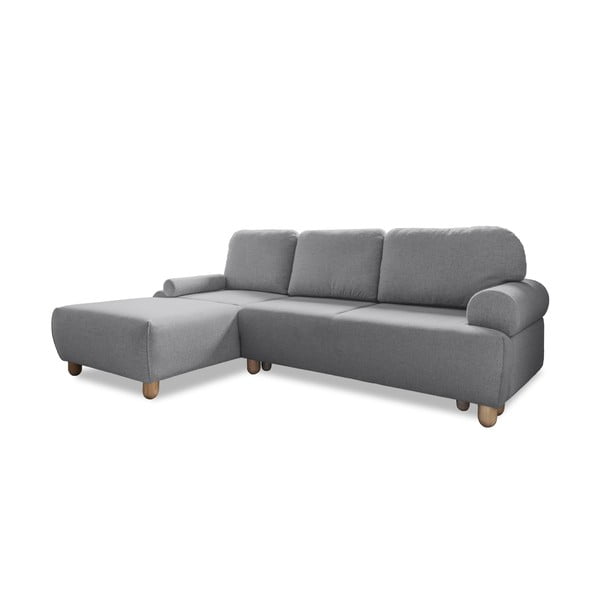 Siv raztegljiv kotni kavč (levi kot) Bouncy Olli - Miuform