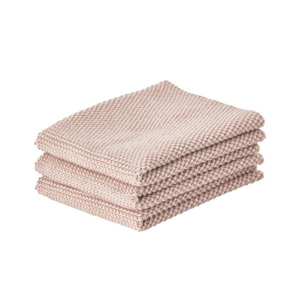 Komplet 3 bež bombažnih kuhinjskih krp Zone Garro, 27 x 27 cm-image-1