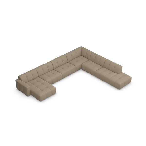 Bež kotna sedežna garnitura (v obliki črke "U") Chess – Furninova -image-3