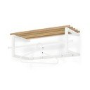 Bel/v naravni barvi kovinski stenski obešalnik s polico 76 cm Marco – Spinder Design