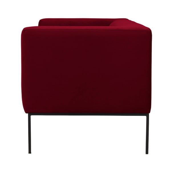Rdeča žametna zofa Windsor & Co Sofas Neptune, 195 cm-image-3