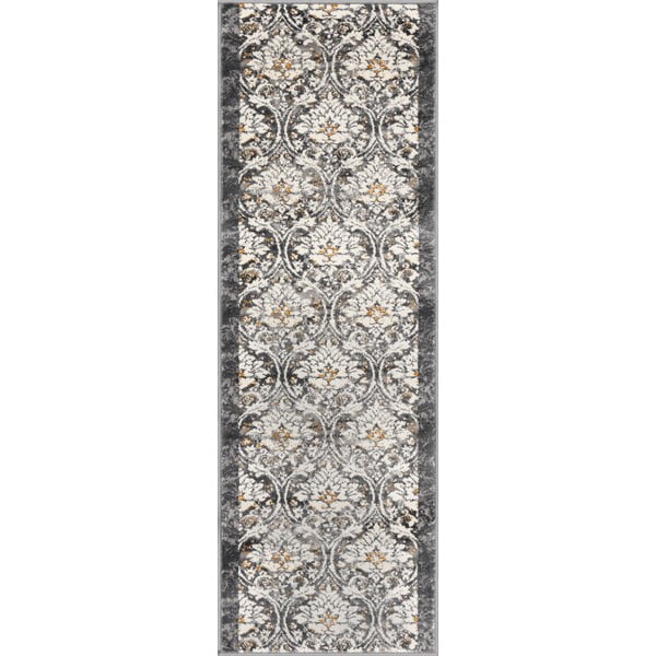 Temno sivo-slonokoščen tekač 67x200 cm Soft Viskan – FD